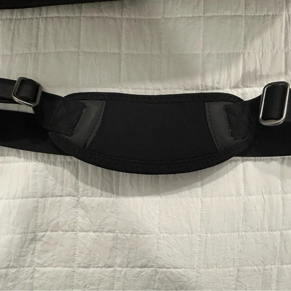 Black padded briefcase NWT